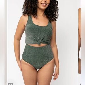 Coral Reef Swim (now Manava Swim) Emerald Shimmer Two-Piece Swimsuit